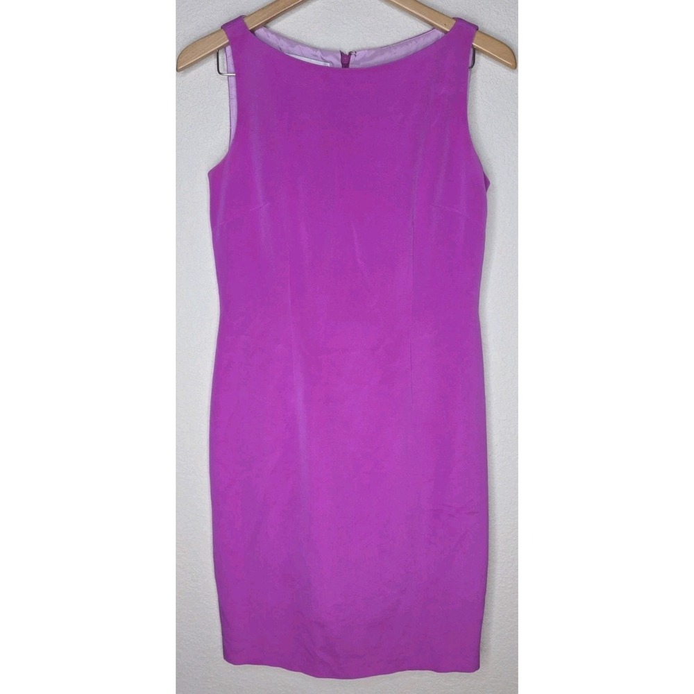 Elizabeth Scott Pink Dress Woman 6 100% Silk Career Formal Sleeveless Sheath